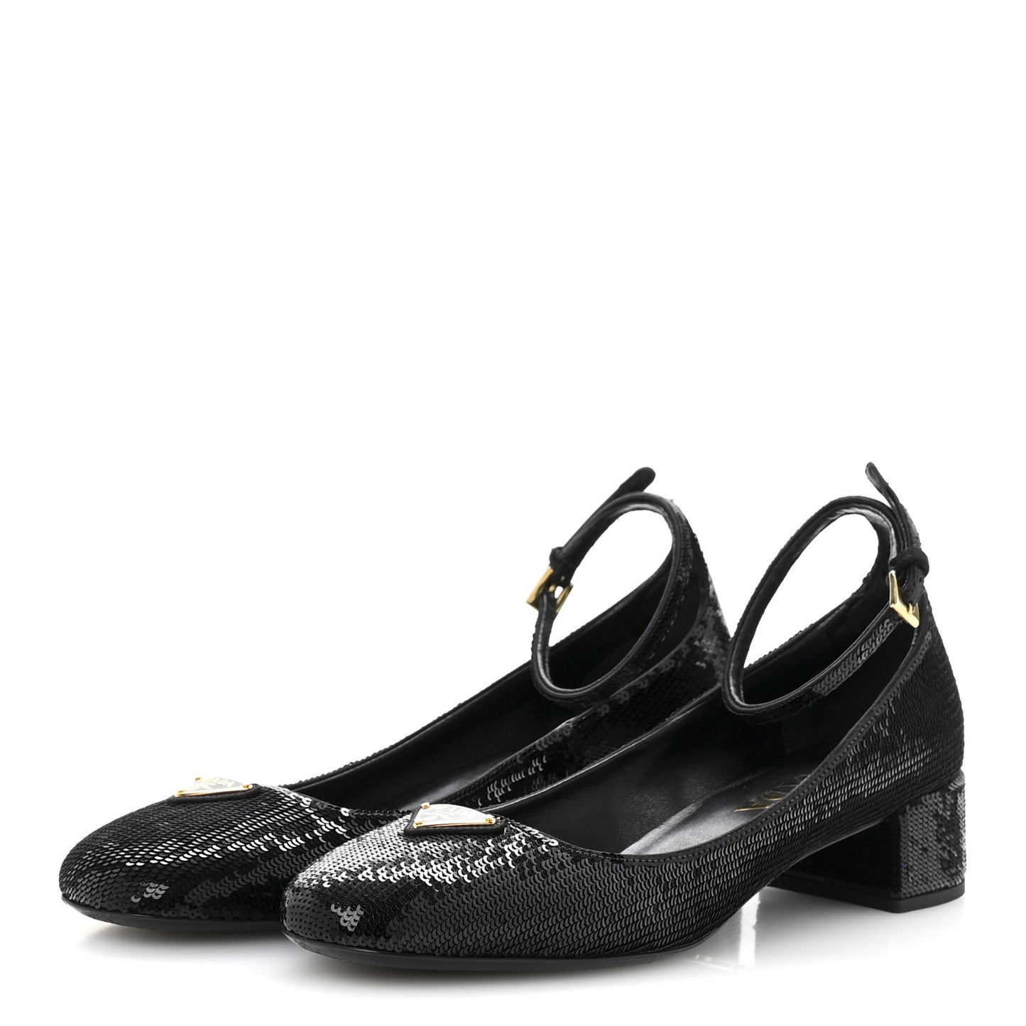 Sequin Triangle Pumps 37.5 Black