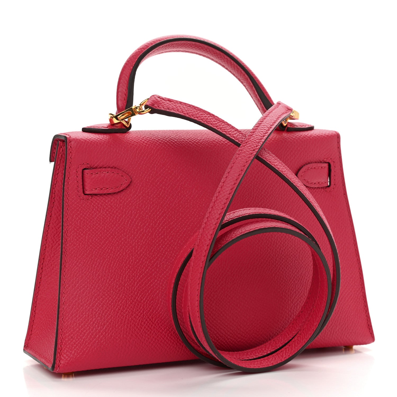 Hermes Epsom Mini Kelly Sellier 20 Rose Extreme 3 of 12