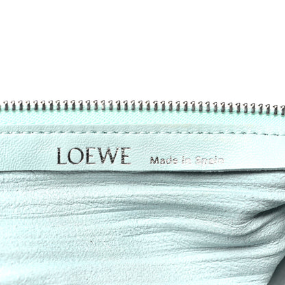 Loewe Lambskin Pleated Bracelet Pouch shoulder Bag Blue Iceberg 6 of 8