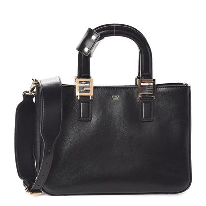 Fendi Vitello Glacier Small FF Tote Black 1 of 8