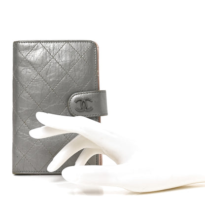 Chanel Metallic Aged Calfskin Quilted Palette Flap Wallet Silver 2 of 9