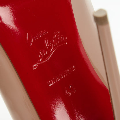 Christian Louboutin Patent So Kate 120 Pumps 40 Nude 6 of 6