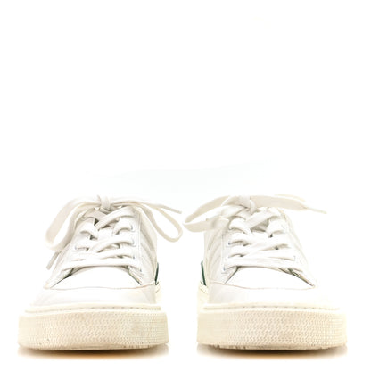 Hermes Crocodile Calfskin Deep Sneakers 37.5 White Vert Jade 3 of 9