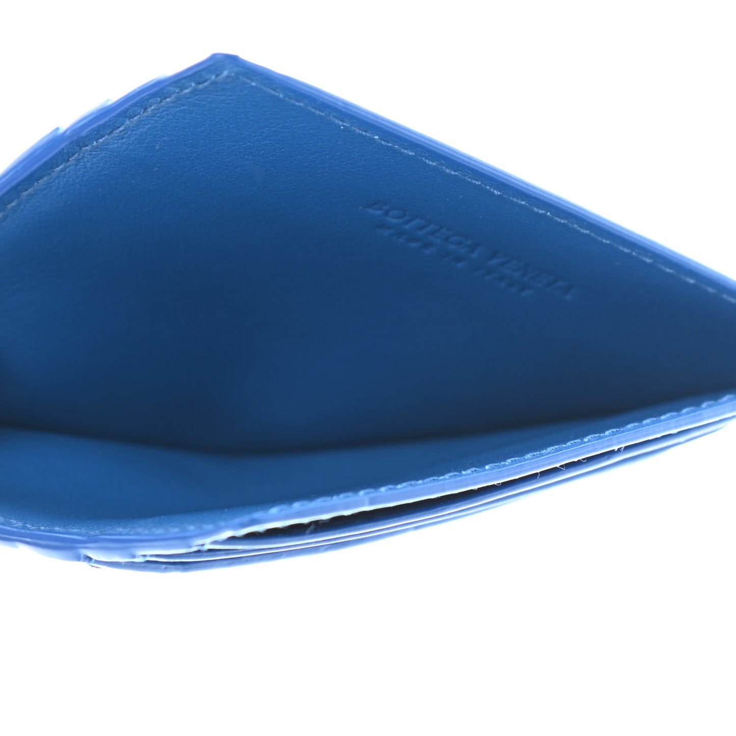 Nappa Intrecciato Card Holder Cobalt