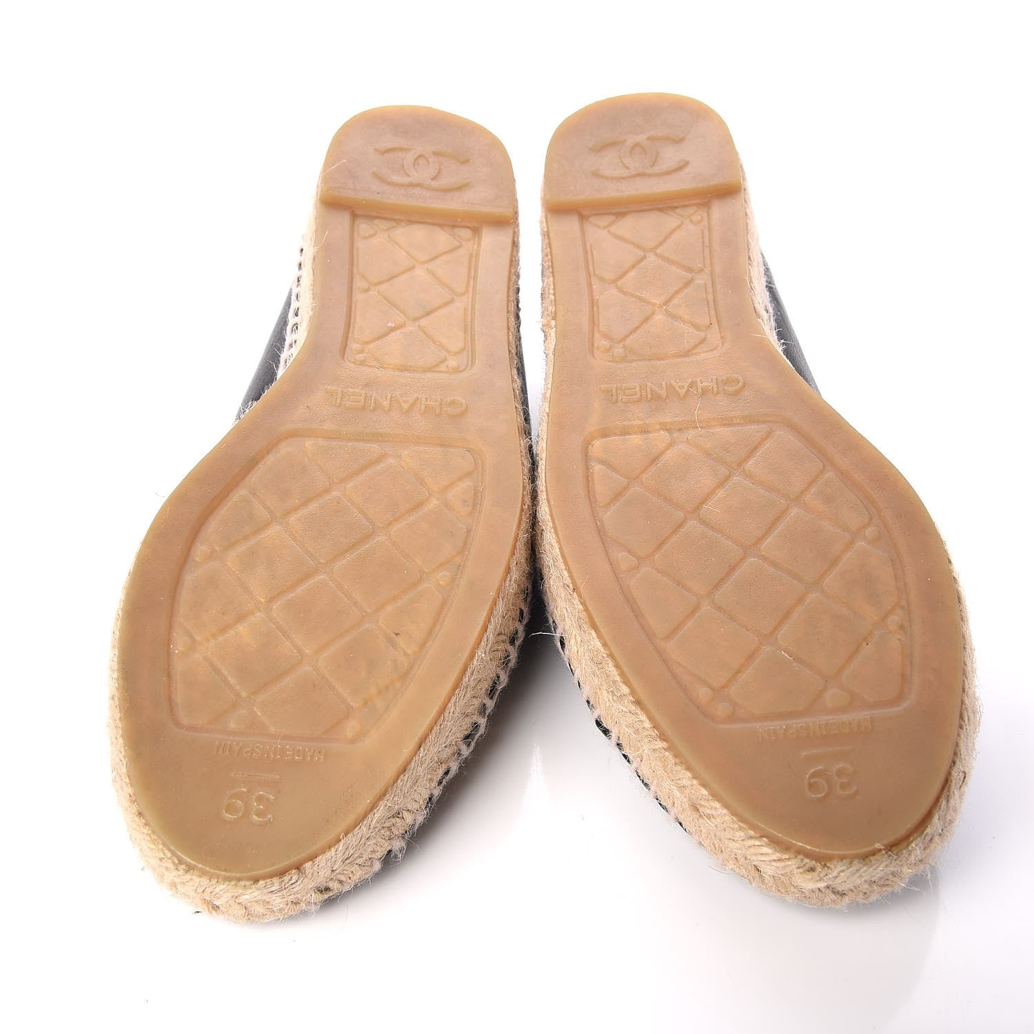 Chanel Lambskin CC Espadrilles 39 Black 10 of 13
