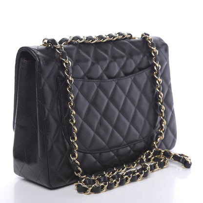 Chanel Lambskin Quilted Jumbo Single Flap Black 3 of 15