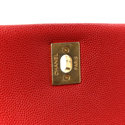Chanel Caviar Lizard Embossed Quilted Mini Coco Handle Flap Red 7 of 11