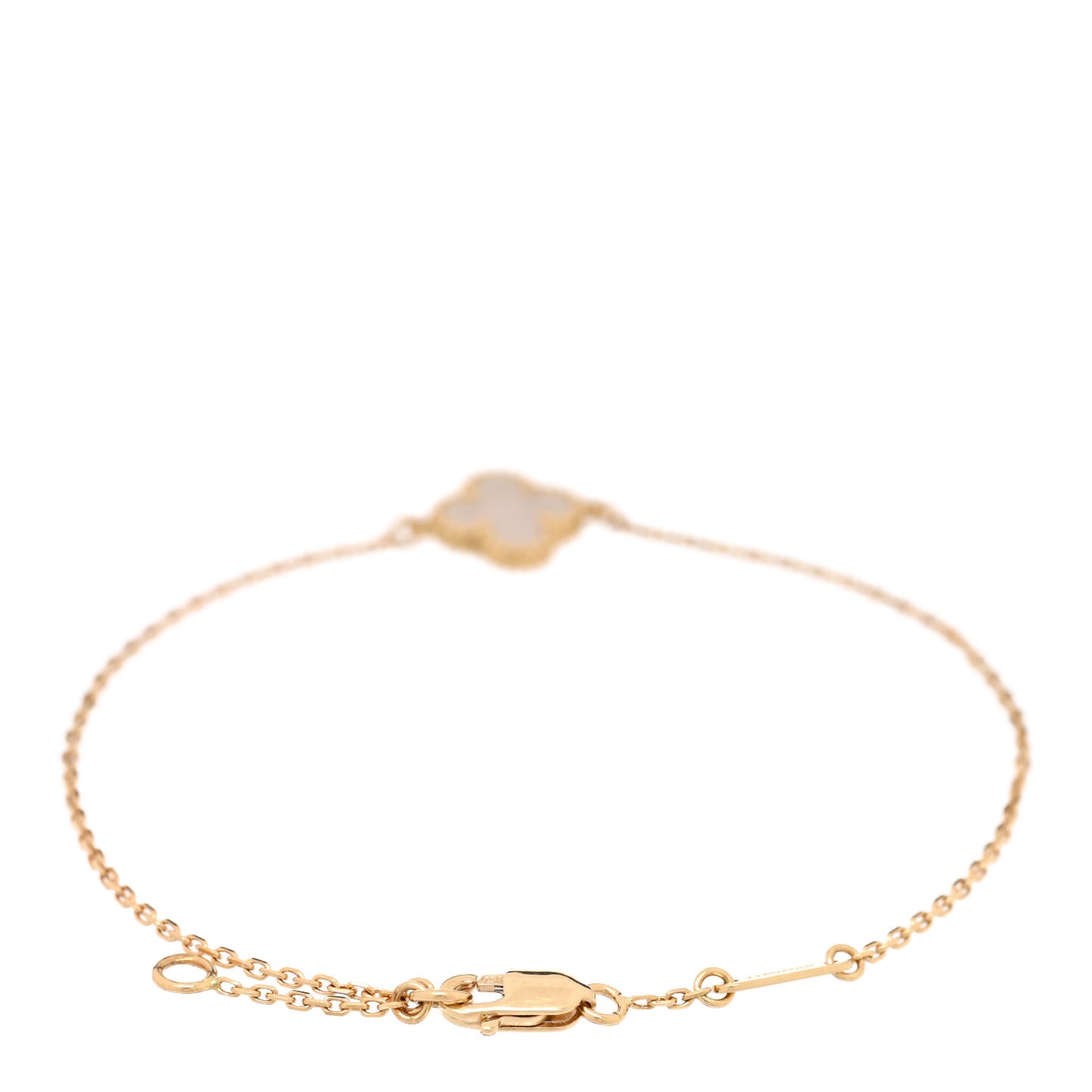 18K Yellow Gold Mother of Pearl Sweet Alhambra Bracelet