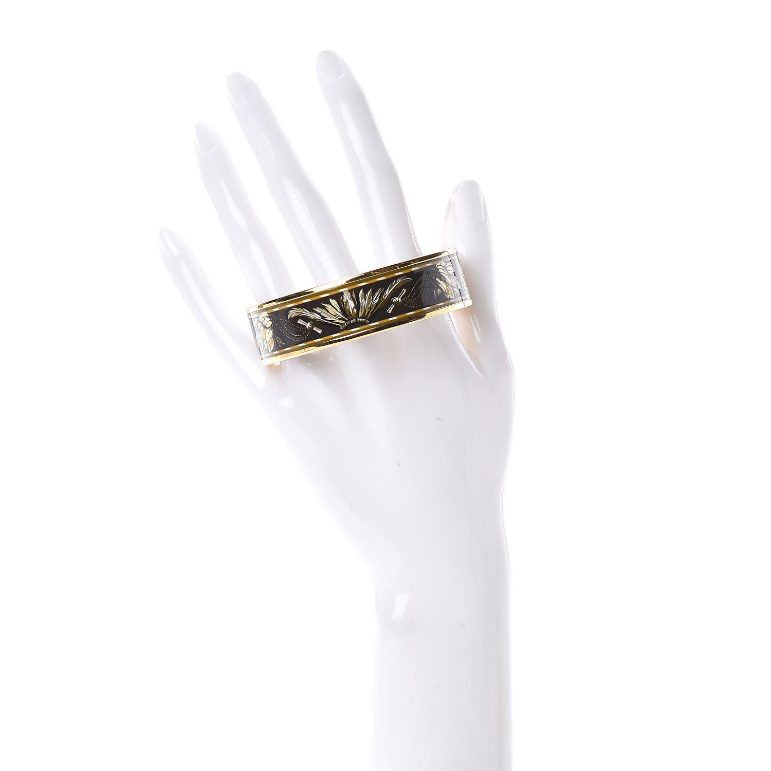 Hermes Enamel Printed Brazil Wide Bracelet 70 2 of 4