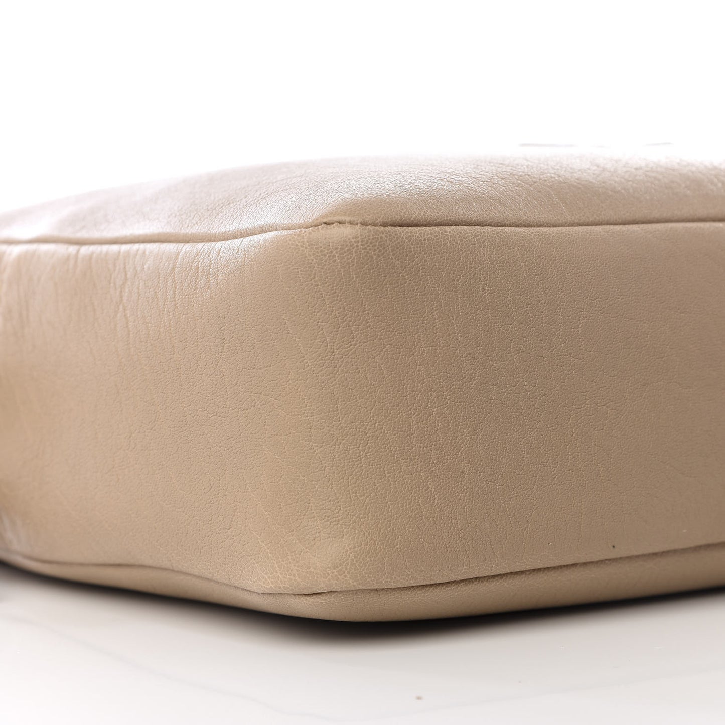 Lambskin Monogram Small Lou Camera Bag Dark Beige