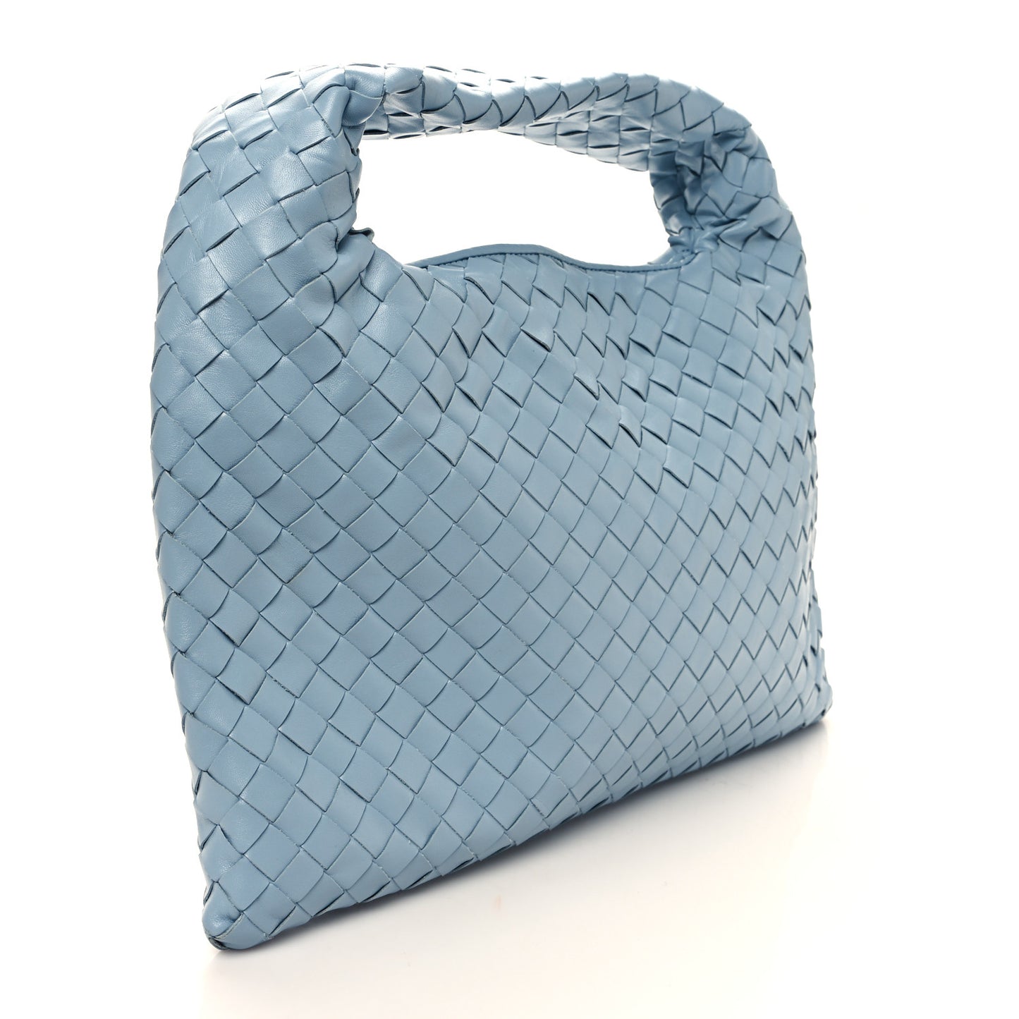 Calfskin Intrecciato Small Hop Ice