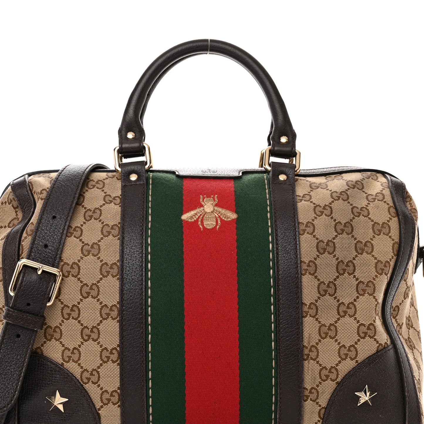 Monogram Vintage Web Medium Webby Bee Boston Dark Brown