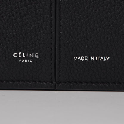 Celine Baby Grained Calfskin Medium Tri-Fold Bag Black 8 of 13