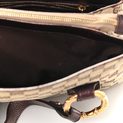 Gucci Monogram Small Bamboo Tote Bronze 10 of 12