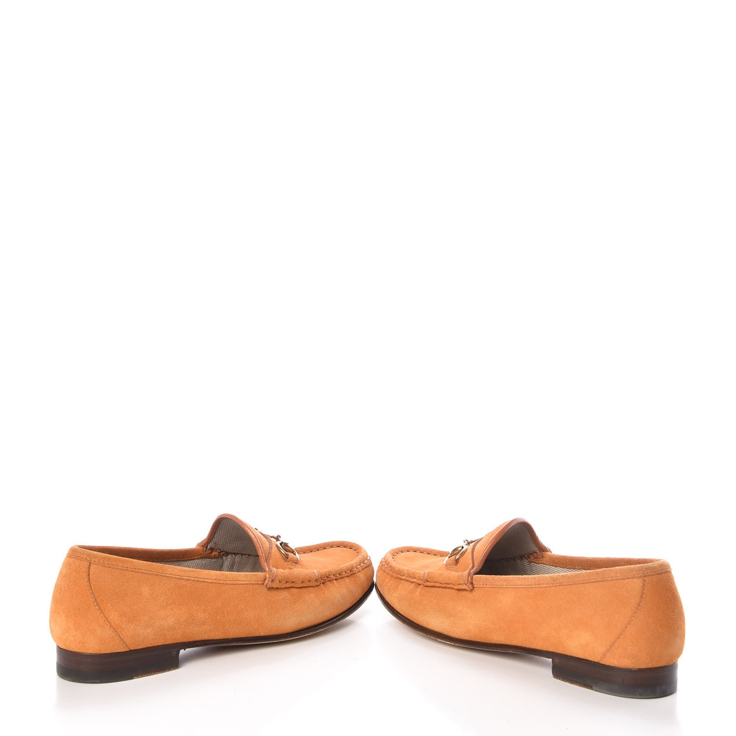 Gucci Suede Womens 1953 Horsebit Loafers 38 Yellow 6 of 9