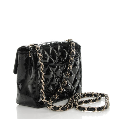 Chanel Patent Calfskin Quilted Mini Square Flap Black 3 of 8