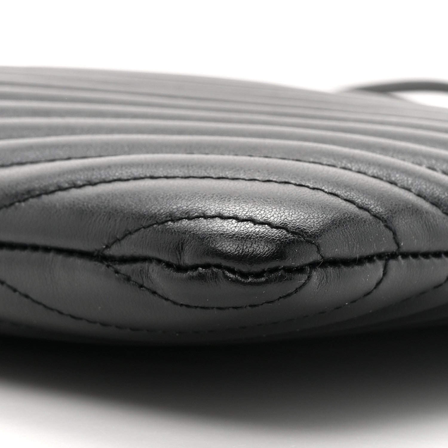 Saint Laurent Calfskin Matelasse Chevron Monogram Document Holder Black 8 of 9