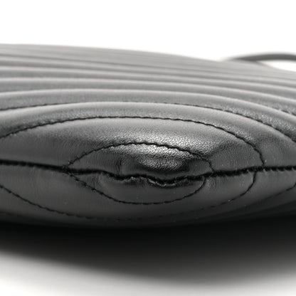 Saint Laurent Calfskin Matelasse Chevron Monogram Document Holder Black 8 of 9
