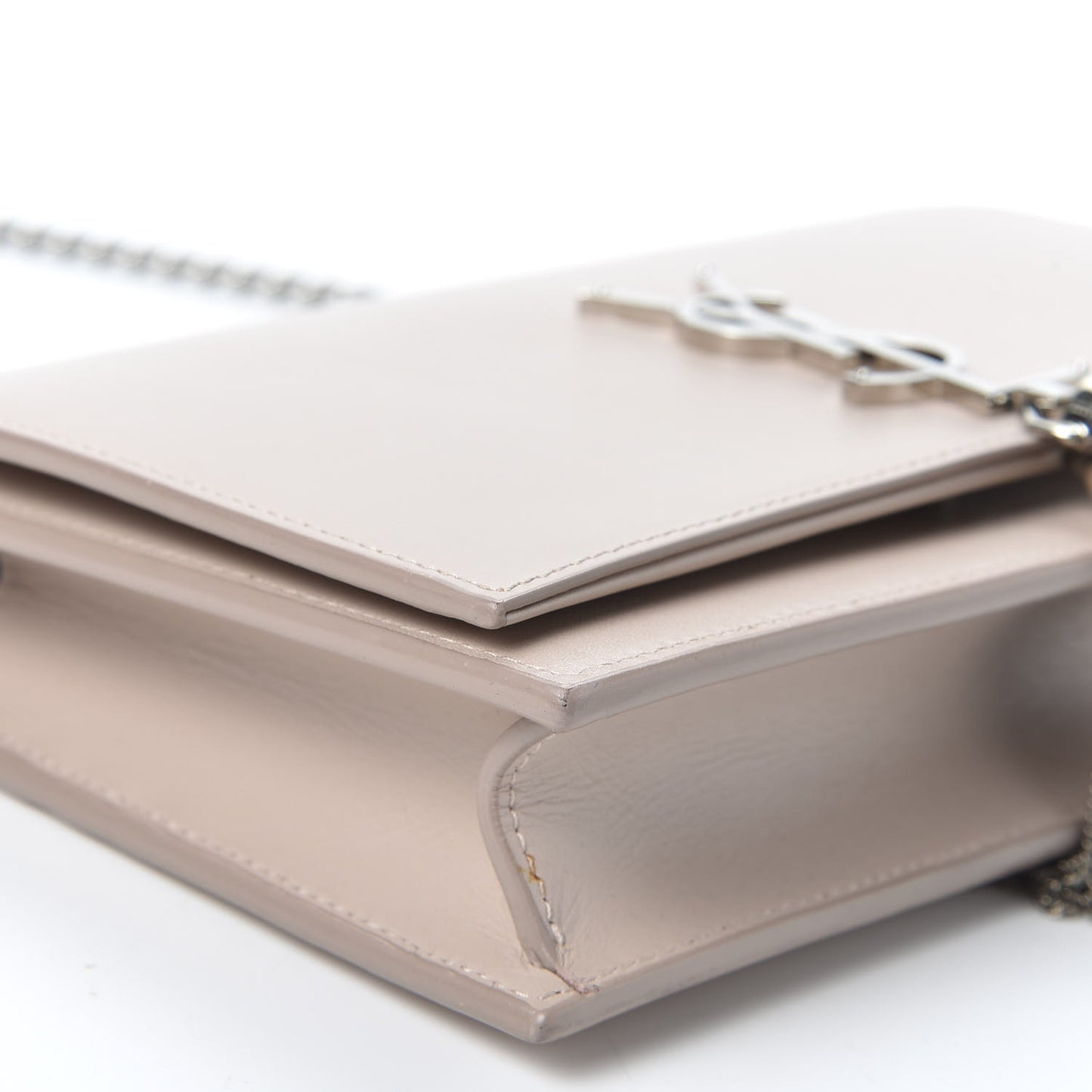 Smooth Calfskin Classic Monogram Kate Tassel Chain Wallet Marble Pink