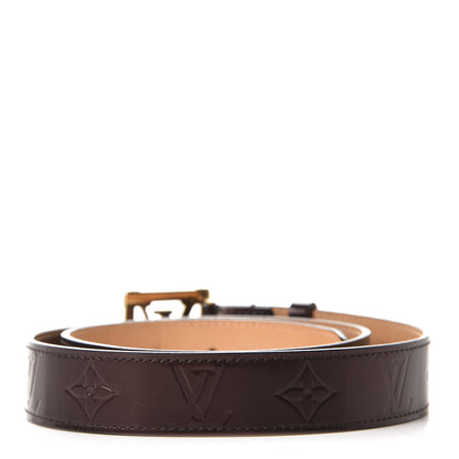 Louis Vuitton Vernis LV Frame Belt 85 34 Amarante 2 of 5