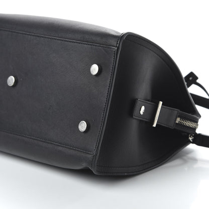 Saint Laurent Smooth Calfskin Small Monogram Cabas Black 7 of 9