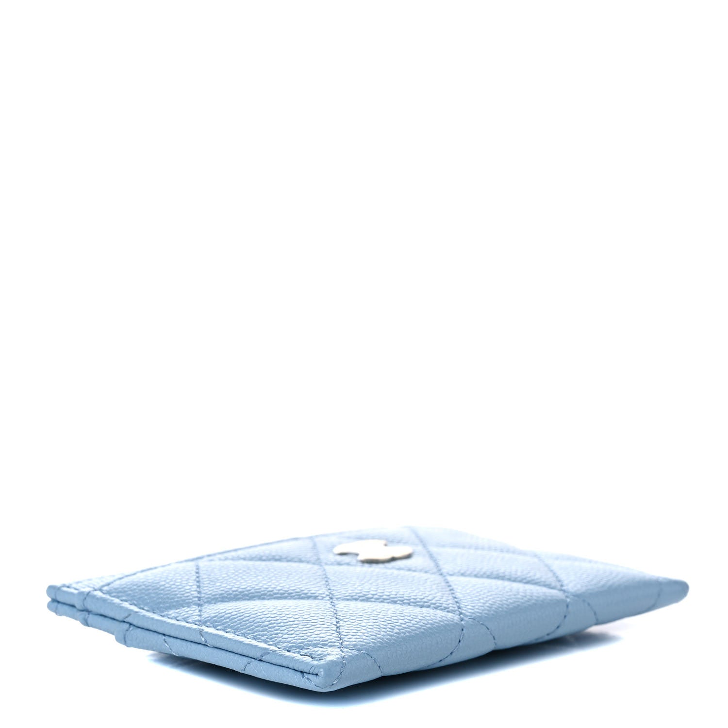 Chanel Caviar Quilted Card Holder Light Blue 4 of 9