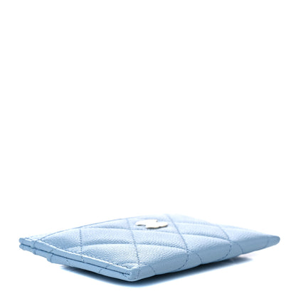 Chanel Caviar Quilted Card Holder Light Blue 4 of 9