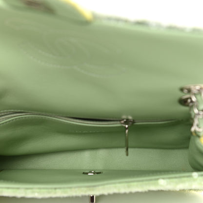 Chanel Sequin Mini Waterfall Flap Green Light Green Yellow 5 of 10