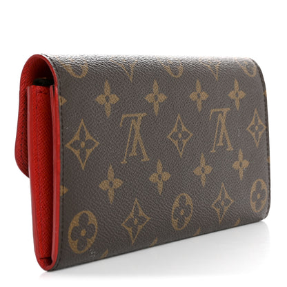 Louis Vuitton Monogram Bloom Flower Emilie Wallet Rouge 3 of 12