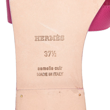 Hermes Epsom Oran Sandals 37.5 Pink 6 of 8
