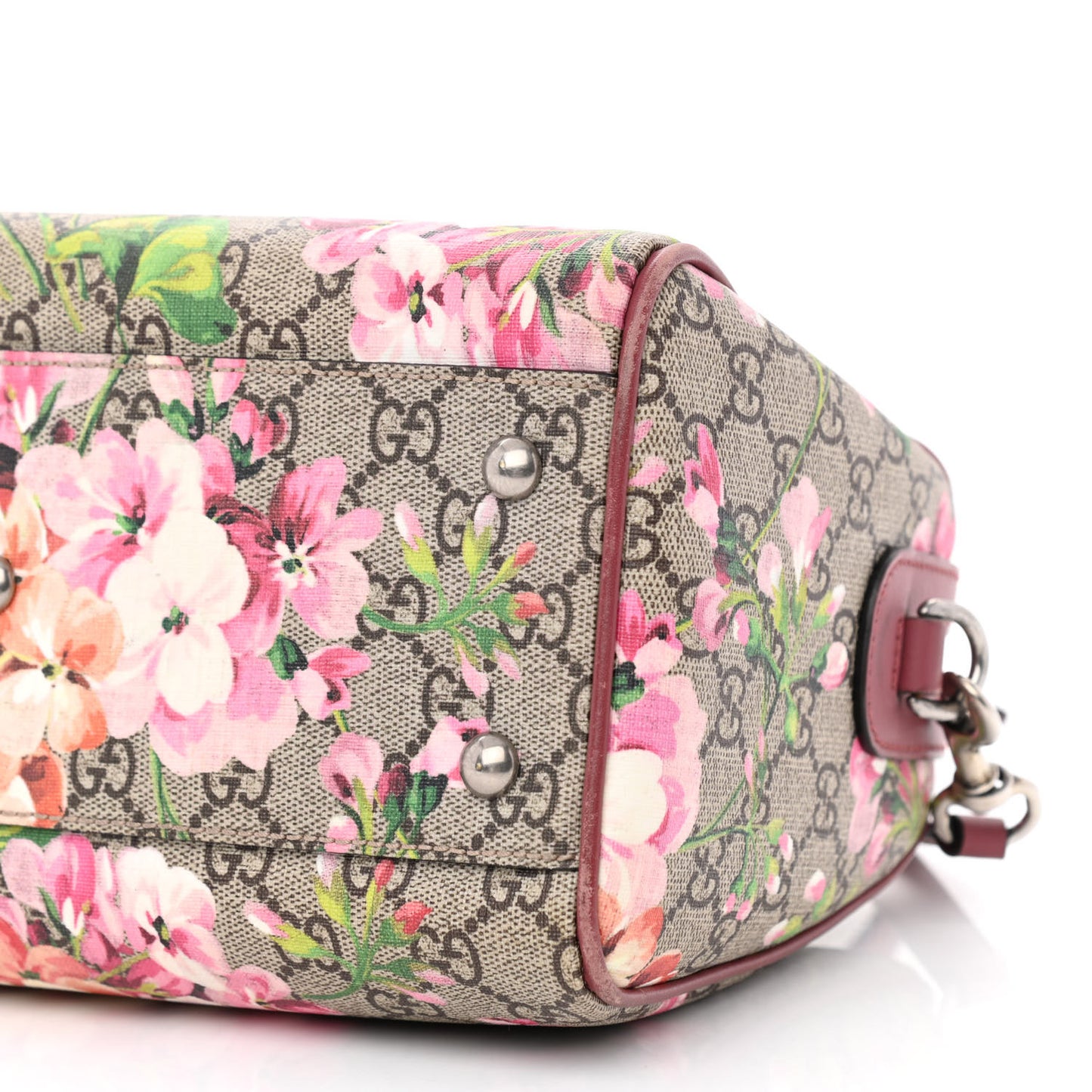 GG Supreme Monogram Blooms Small Boston Beige Multicolor Dry Rose