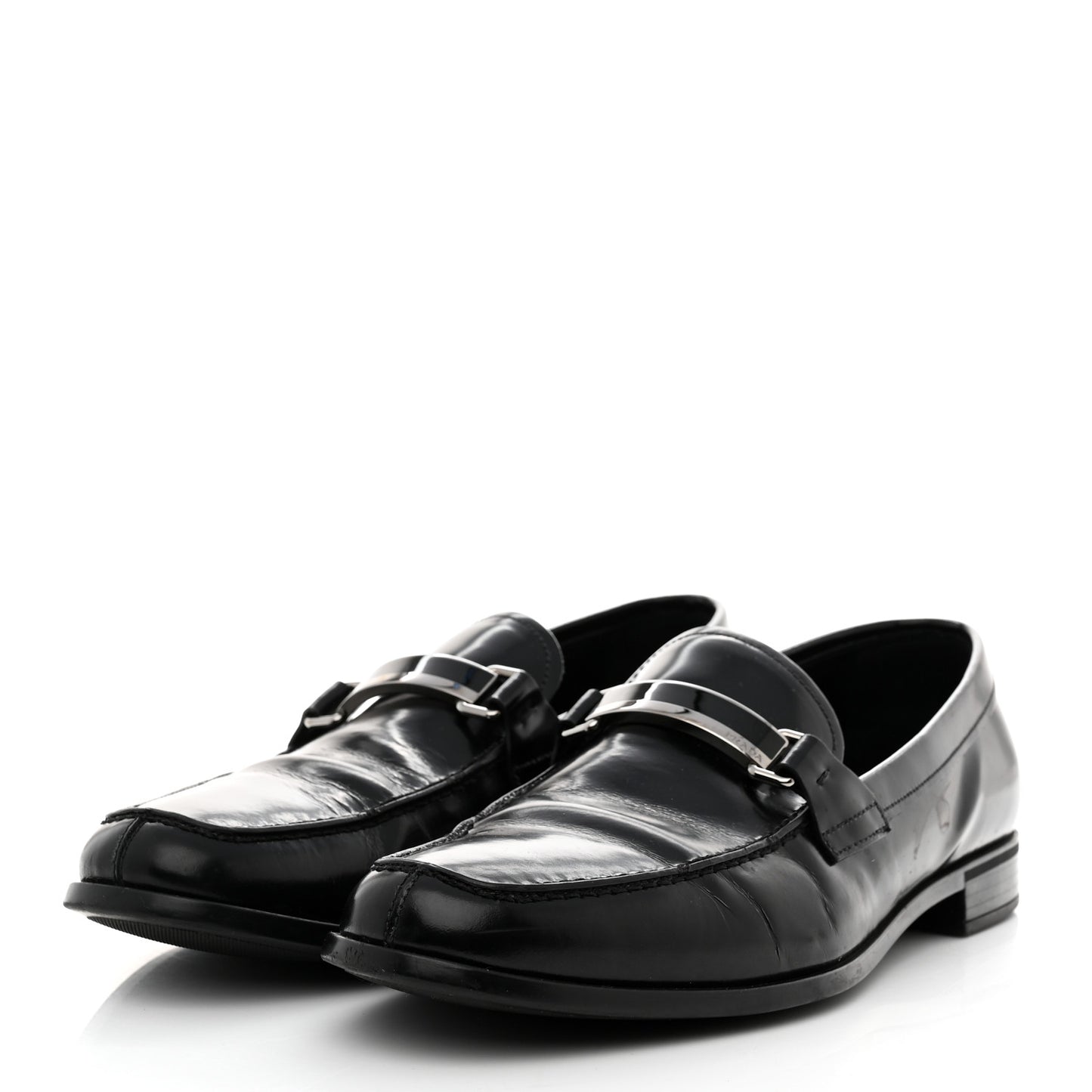Calfskin Mens Loafers 8.5 Black