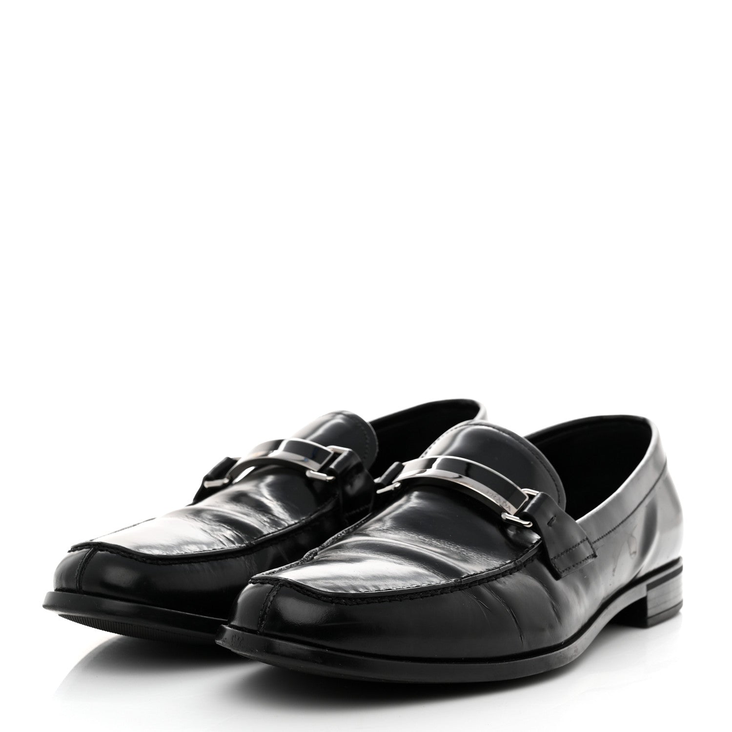 Prada Calfskin Mens Loafers 8.5 Black 3 of 8
