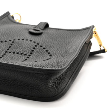 Hermes Taurillon Clemence Evelyne TPM Black 10 of 11