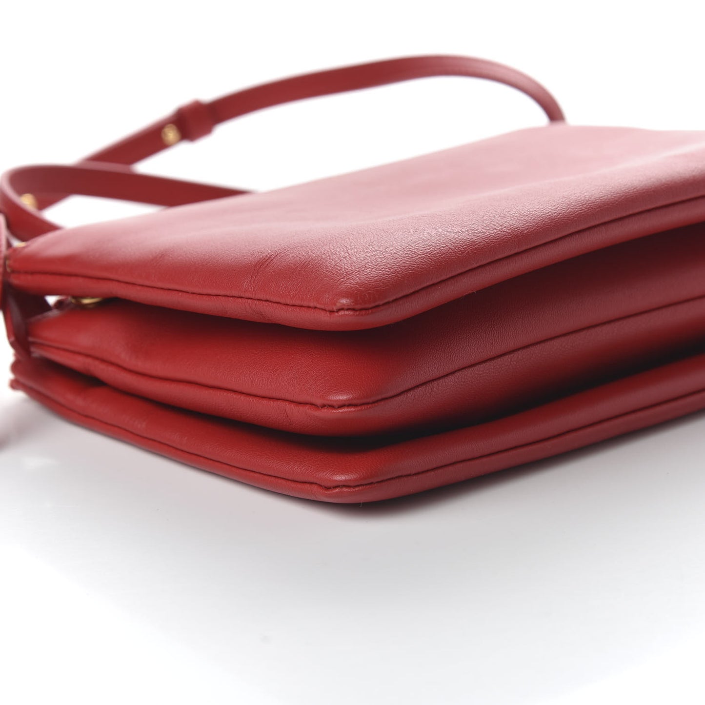 Lambskin Small Trio Crossbody Bag Red