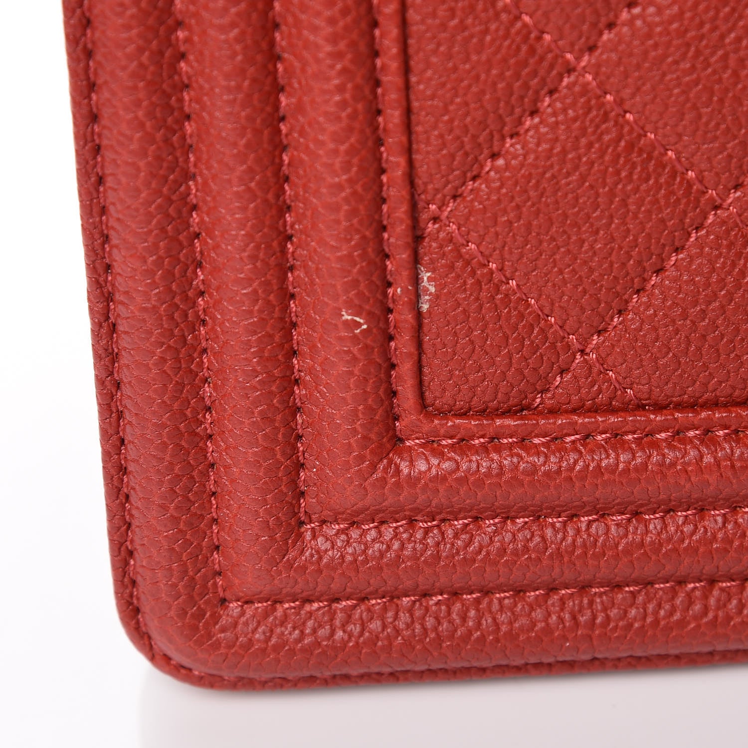 Chanel Caviar Quilted Medium Boy Flap Red 13 of 14