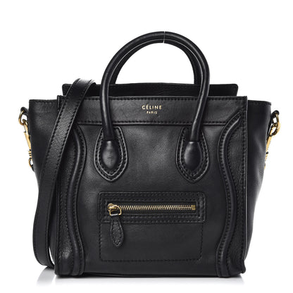Celine Smooth Calfskin Nano Luggage Black 1 of 12