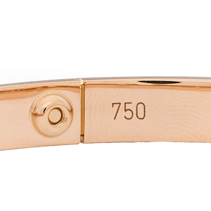 Cartier 18K Pink Gold 4 Diamond LOVE Bracelet 18 4 of 5