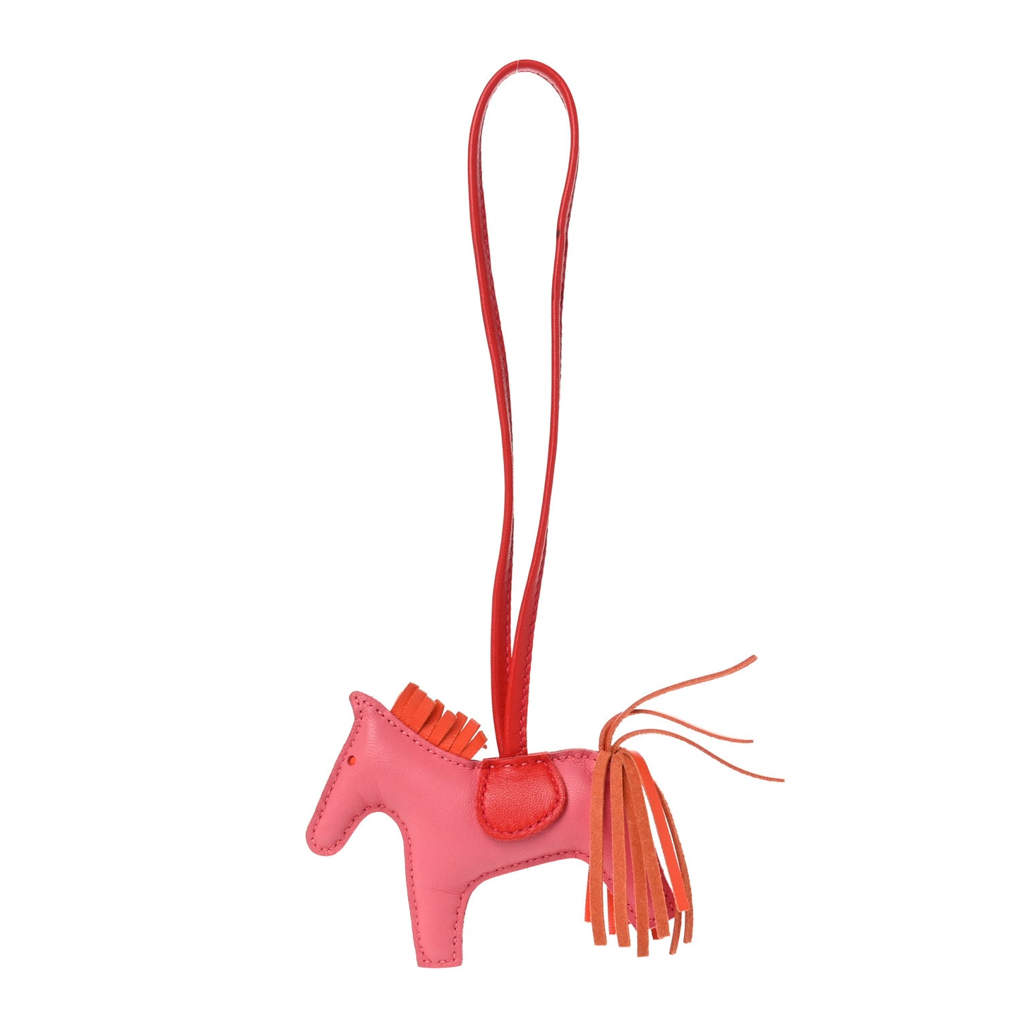 Milo Lambskin Grigri Rodeo Bag Charm PM Rose Azalee Orange Poppy Rouge Indien