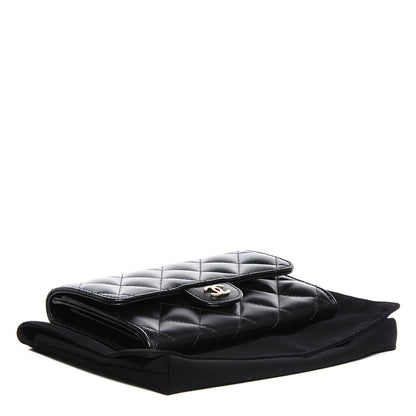 Chanel Lambskin Quilted Small Flap Wallet Black 4 of 9