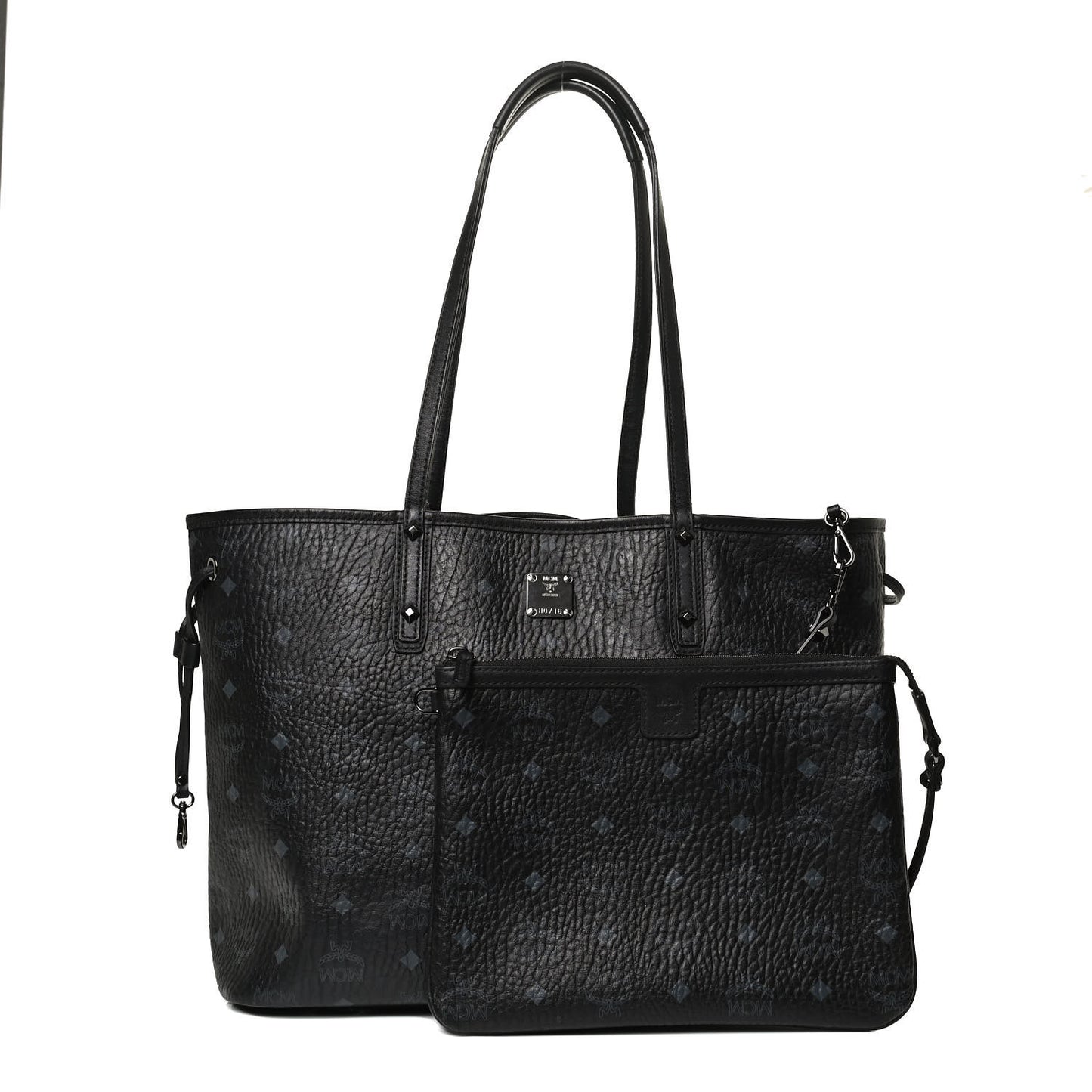 Visetos Medium Reversible Shopper Tote Black