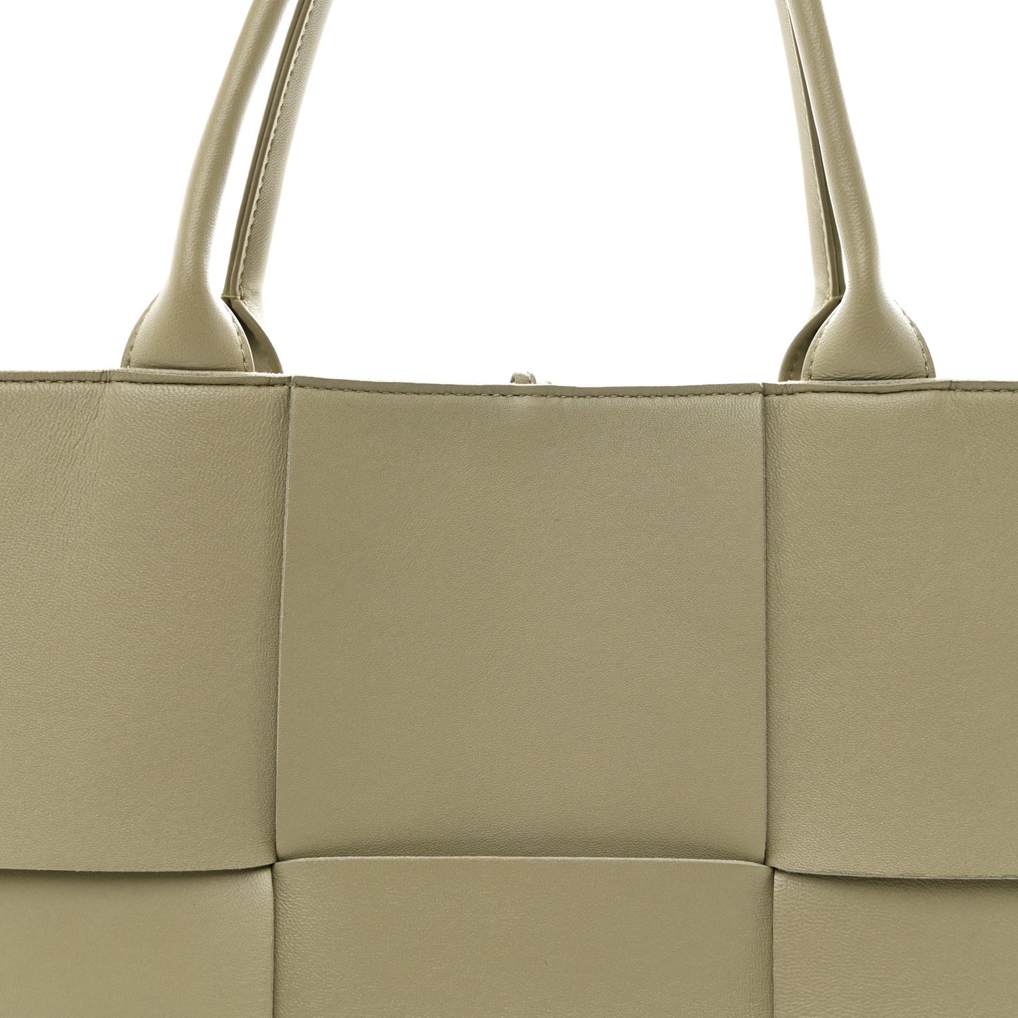 Nappa Maxi Intrecciato Medium Arco Tote Travertine