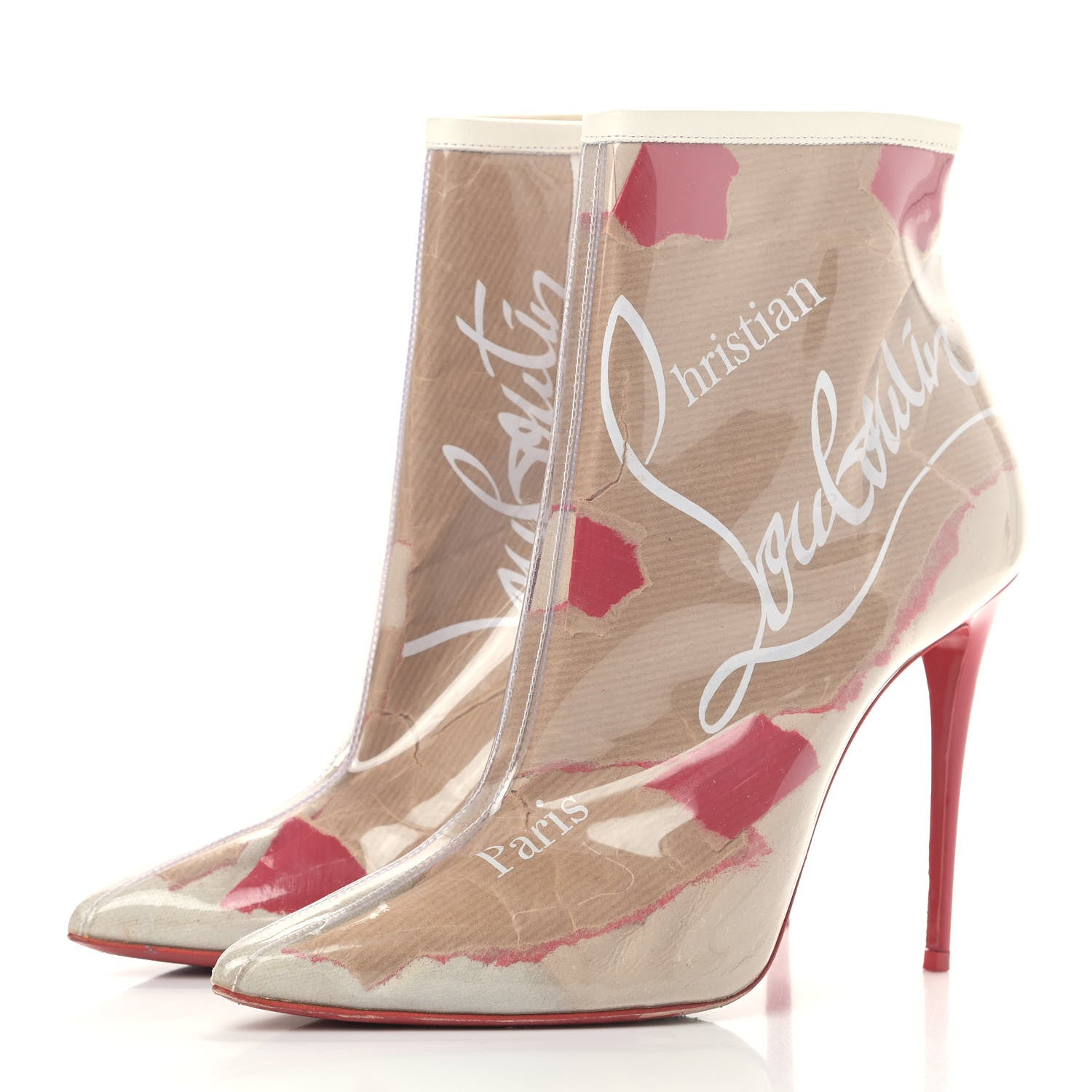 Christian Louboutin PVC Loubi So Kate Booty 100 Ankle Boots 40 Kraft 5 of 20