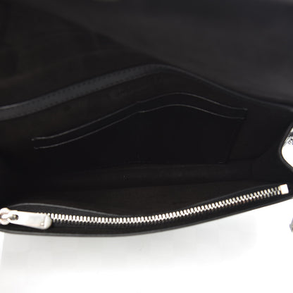 Christian Dior Calfskin Checkered Print Wallet On Chain WOC White Black 7 of 8