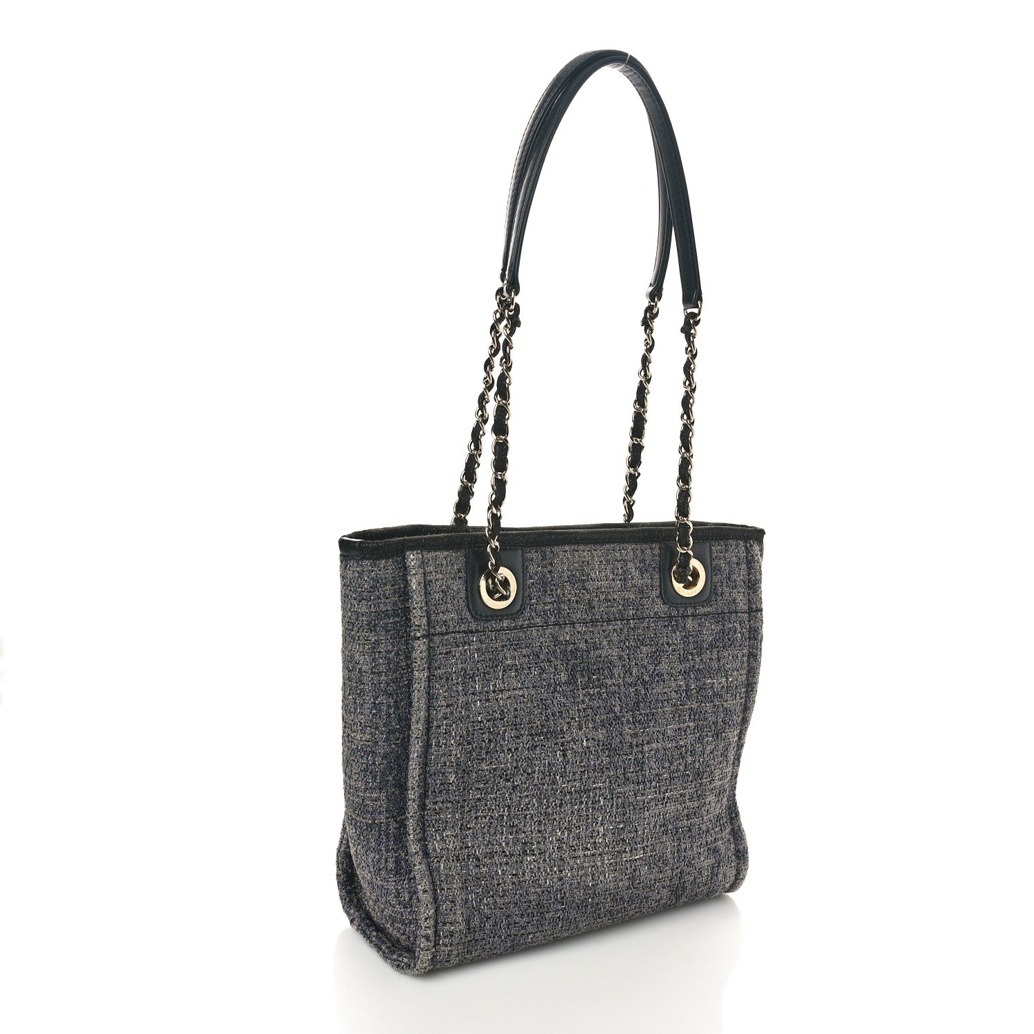 Chanel Lurex Boucle Mini Deauville Tote Black 4 of 11