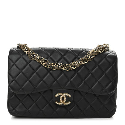Chanel Lambskin Quilted Medium Westminster Pearl Flap Black 1 of 10