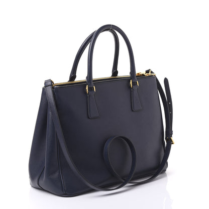Prada Saffiano Medium Galleria Double Zip Tote Baltico 3 of 11