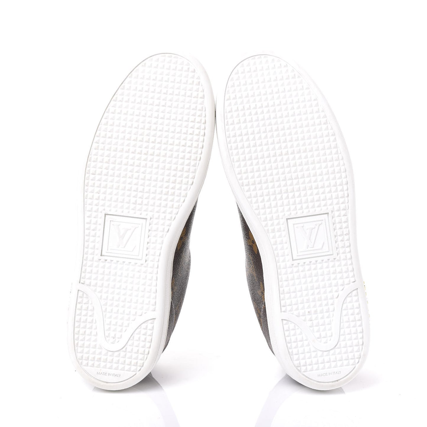 Calfskin Monogram LV Black Heart Sneakers 36.5 Cacao