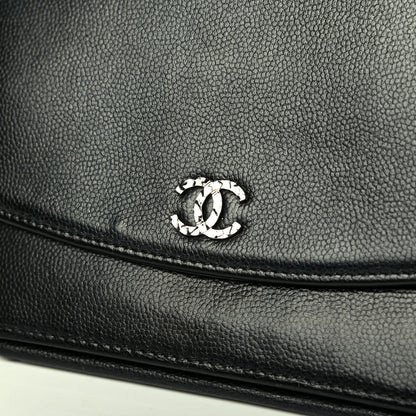 Chanel Caviar Sevruga Wallet On Chain WOC Black 6 of 7