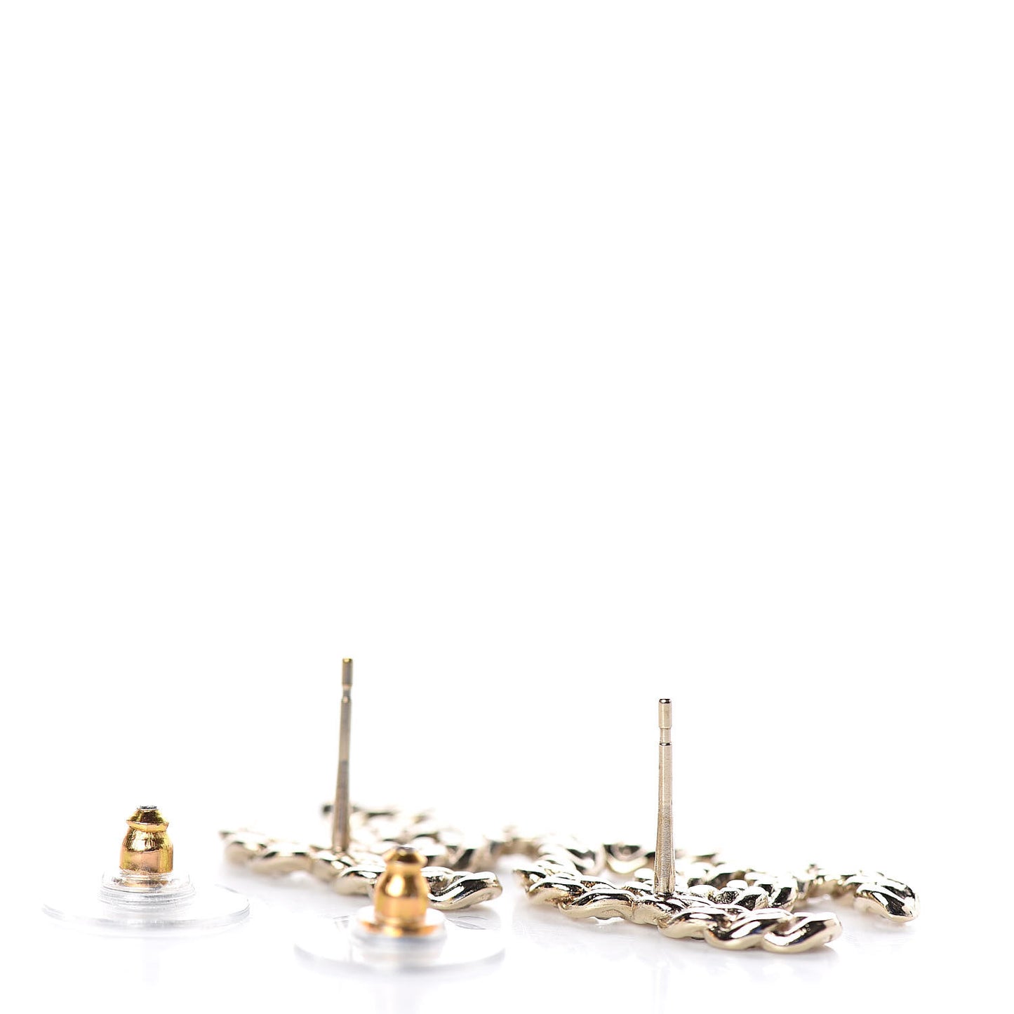 Crystal CC Large Stud Earrings Gold